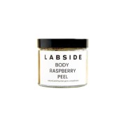 Szklany  słoiczek z owocowym peelingiem do ciała Body Raspberry Peel marki Labside