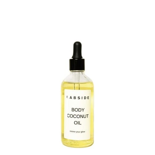 Szklana buteleczka z kokosowym olejkiem do ciała Body Coconut Oil marki Labside